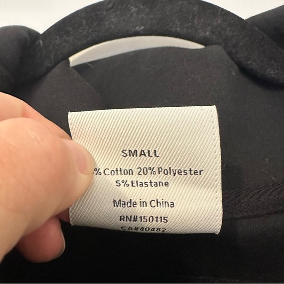 Varley Barton Sweatshirt Cinch Waist Black Funnel Neck Small Womens - Picture 7 of 8